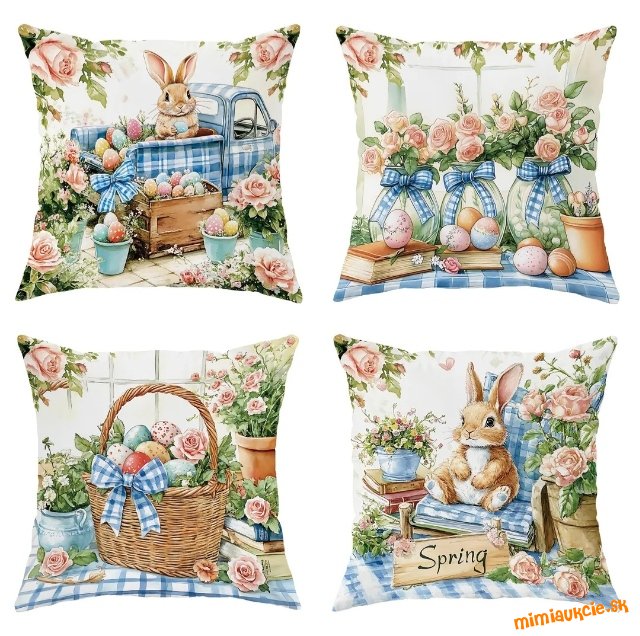 *** 4x obliečka na vankúš 45x45cm*** č.6 *** hrubšia látka***