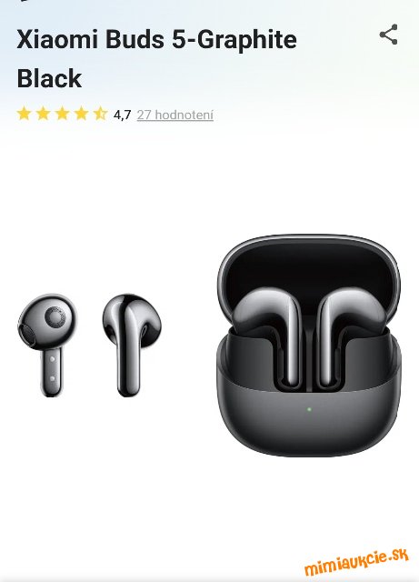 Xiaomi bude 5......graphite black....p.c. 105 eur