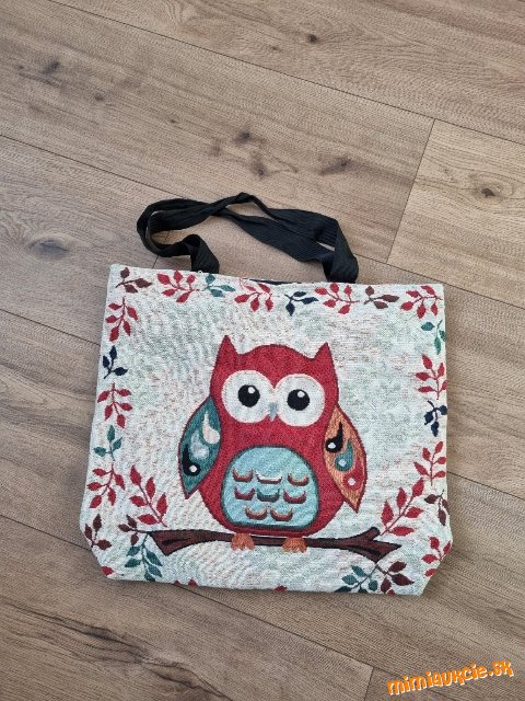 nová veľká taška so sovou na zips