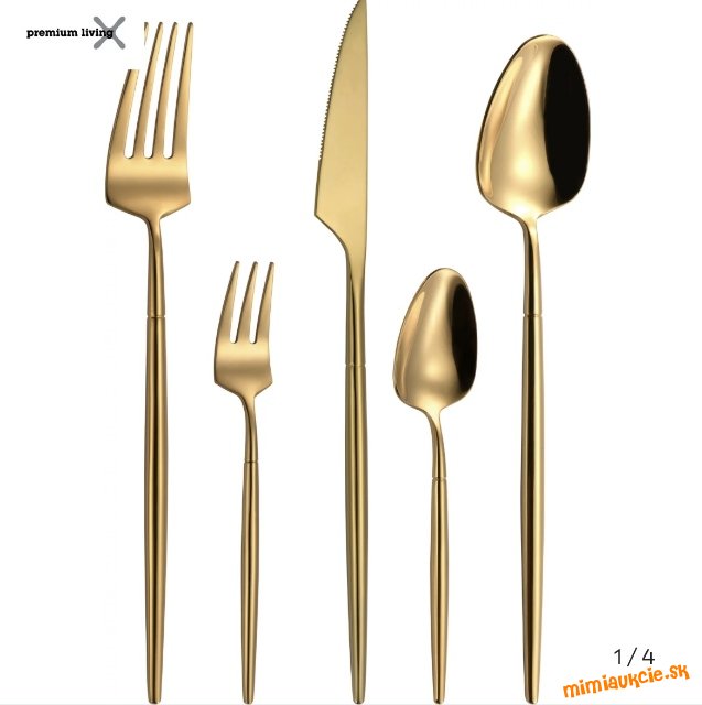Exlkuzívna príborová sada zlatá, PC 95,99 €