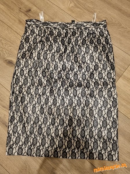 nová čierno -krémová elegantná  sukňa veľ. 42