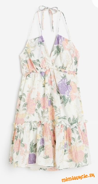 Letne saty s ramienkami okolo krku - H&M pc. 24.99eur