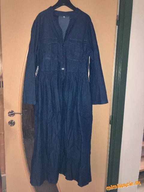 perfektné denimové šaty tmavomodré