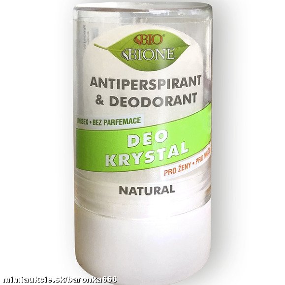 100 % BIO ANTIPERSPIRANT & DEODORANT KRYSTAL 120 g - &#34; žiadna chémia -100 %  príroda  &#34;   !!