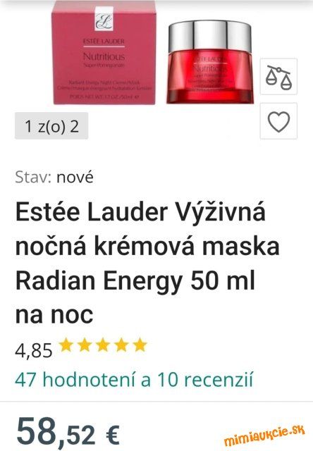 ESTEE LAUDER....výživna nočna maska 50ml....cca 58€