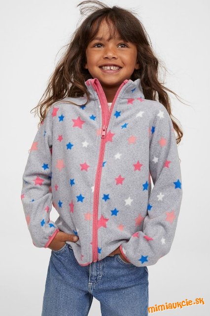 H&M hviezdičková flísová mikina (134 / 140)