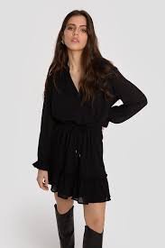 čierne šifonové šaty H&M