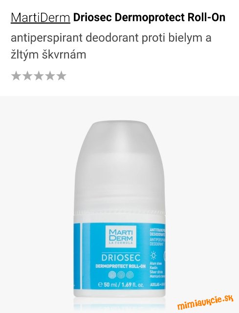 Antiperspirant MartiDerm Driosec....nový.....50ml..cca.11€