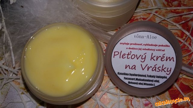 Pleťový krém na Vrásky -zvyšuje pružnosť,vyhladzuje pokožku a dodáva jej mladistvý vzhľad.30ml
