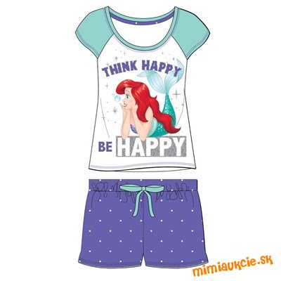 Dámske krátke bavlnené pyžamo LITTLE MERMAID Happy|L (large)