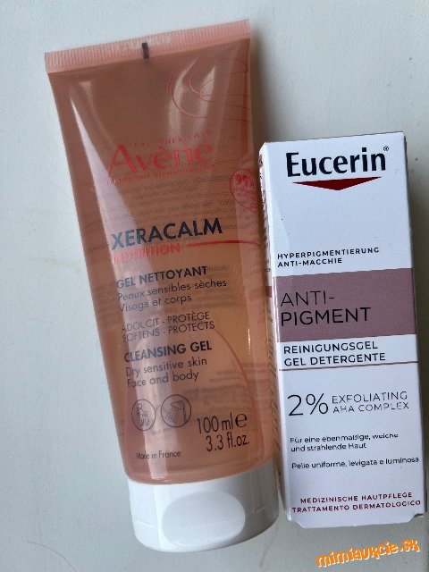 Kozmetika na letne cestovanie eucerim 29ml +sprchac na citlivu pokozku 100ml Avene