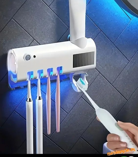***STERILIZAČNÝ DRŽIAK NA ZUBNE KEFKY S DÁVKOVAČOM PASTY***