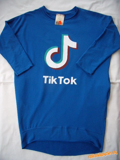 AKCIA!!! - Mikinové šaty//predĺžená tunika TIK TOK