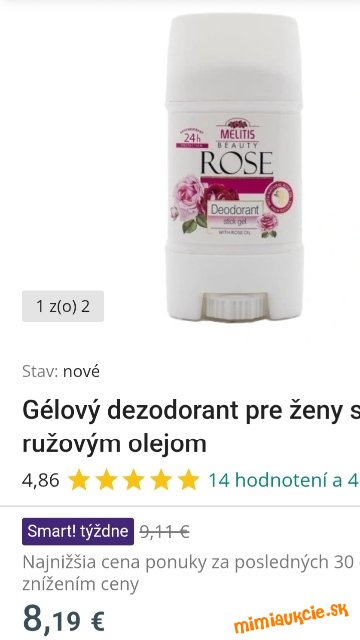 Gelový dezodorant pre ženy ;)