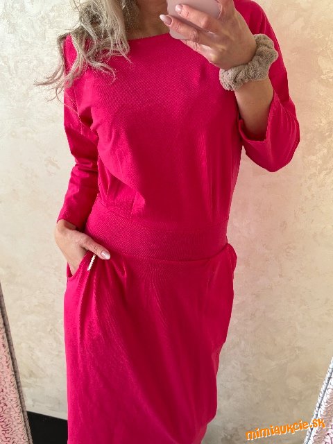 Damske bavlnene šaty Fuchsia