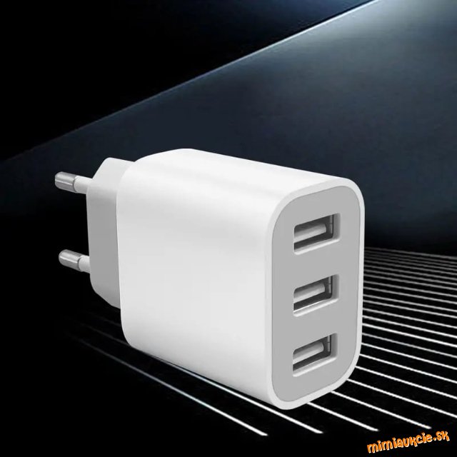 3-Portová Rýchlonabíjacia USB  Nabíjačka
