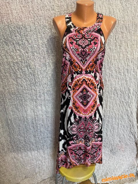 farebné letné úpletové šaty Bodyflirt dvojčíslo 48-50