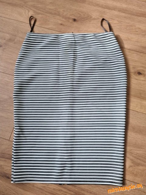 pruhovaná sukňa vzadu na zips Papaya 38