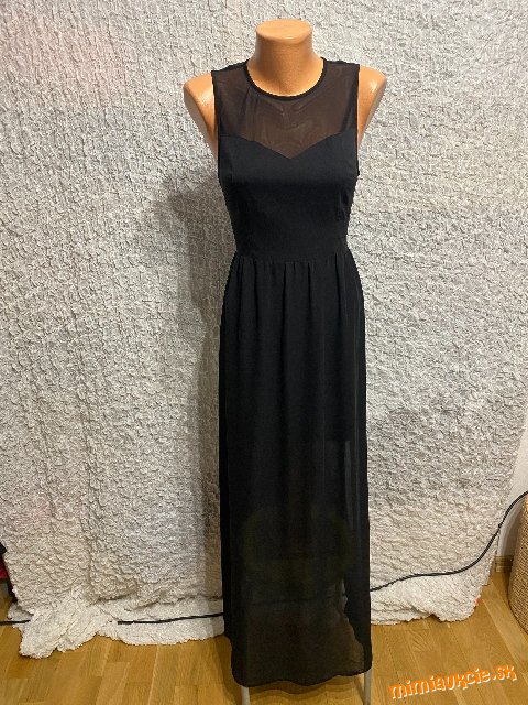 čierne šaty s tylom H&M