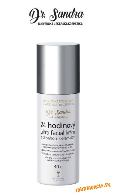 Dr. Sandra Pleťový 24-hodinový ultra facial krém s obsahom ceramidov, 40 g, PC 27,- €