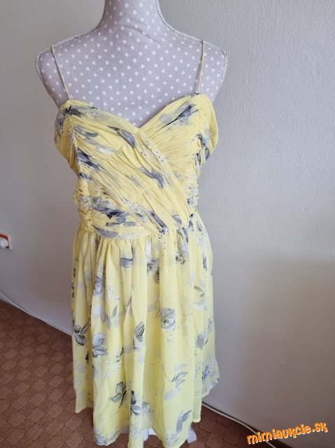 korzetové ľahké žlté šaty Asos veľ. 40