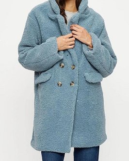 Kožušinový modrý  kabátik