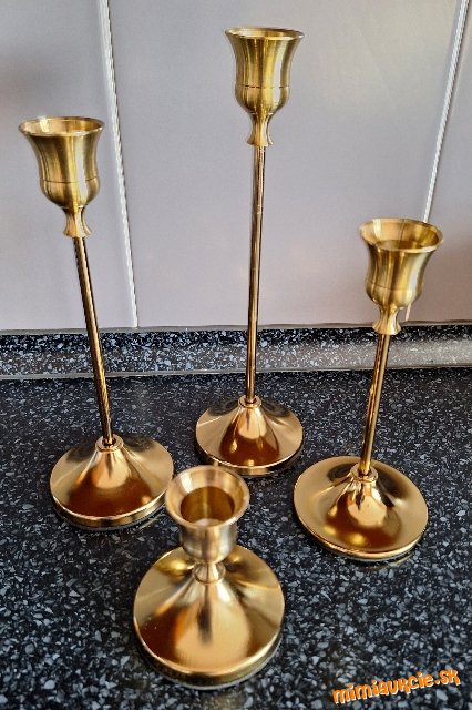 *** 4ks svietnik na vysoké( kónické) sviečky***