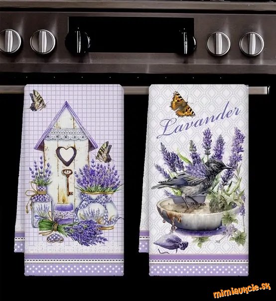 2 kusy KUCHYNSKÉ LEVANDULOVE UTIERKY…POSLEDNE