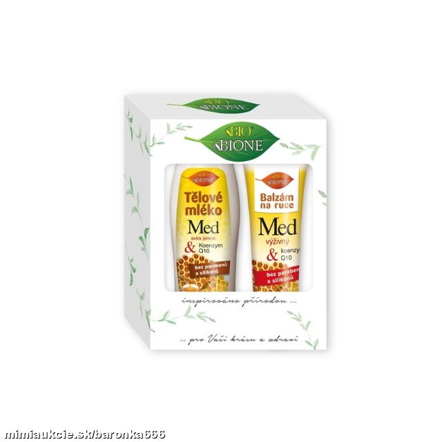*** Darčeková kazeta Med (Telové mlieko + Balzam na ruky) *** - 2 ks - !!!  AKCIA  !!!