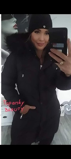 Čierna dámska zateplena zimná bunda❤️❤️❤️ Móda Italy