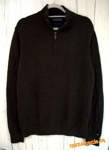 *** Perfektný pánsky sveter zn. TOMMY HILFIGER  ........100% jahňacia vlna ....... VÝBORNÝ stav ***