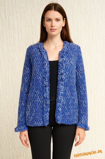 luxusné modro farebné sako s prímesou vlny Sigrid Olsen sport