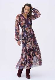 úžasné farebné kvetované šaty z elastického tylu Blue shadow