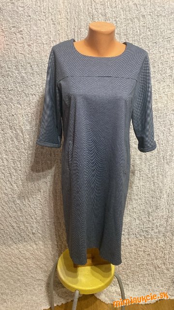 denné modré šaty s vreckami Defacto