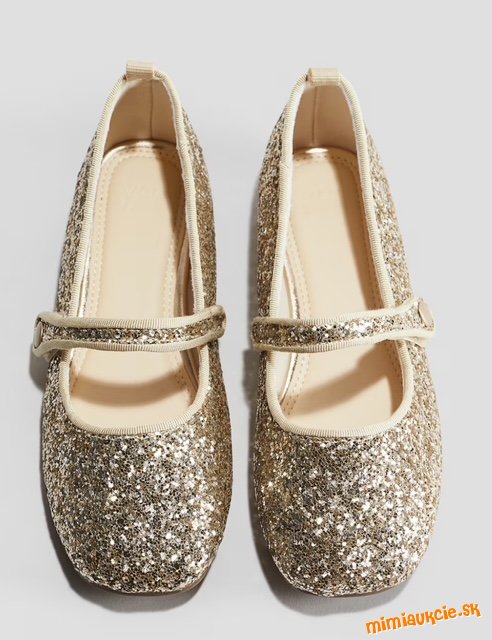 Nadherne zlate balerinky - H&M - v predajni 19,99eur