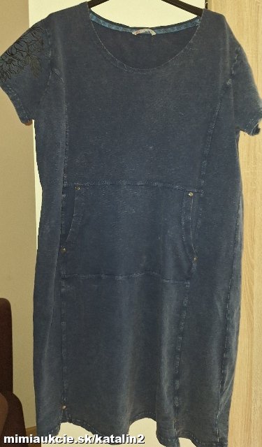 Dámske letné šaty rifľového vzhľadu