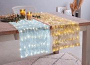 Behuň na stôl s LED osvetlením,__hneda farba