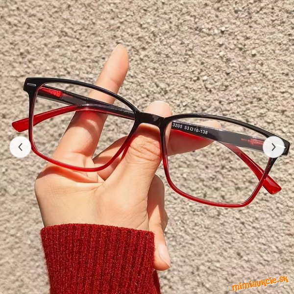 Nové pekné čítacie okuliace +3 -čierno-červené