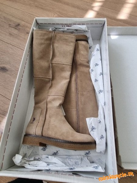 nové kožené vysoké čižmy Ralph Lauren veľ. 36