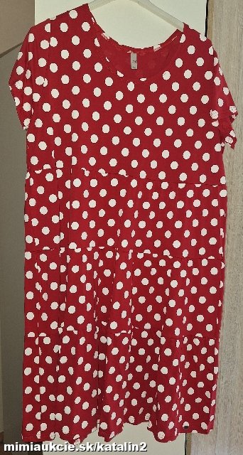 Bodkované dámske šaty s voľným strihom