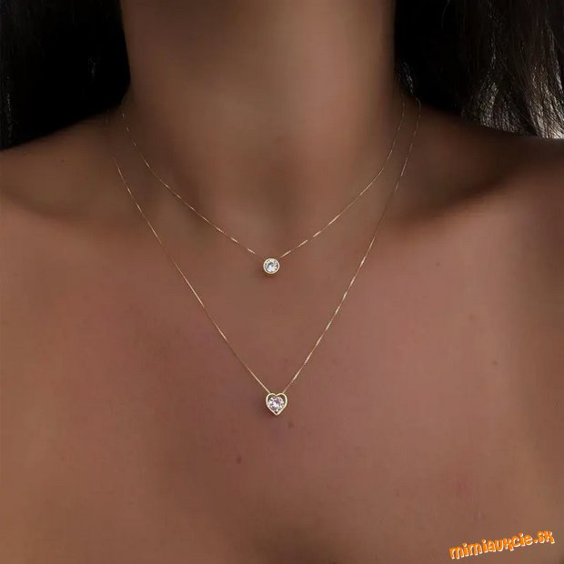 Nový krásny dvojradový náhrdelník