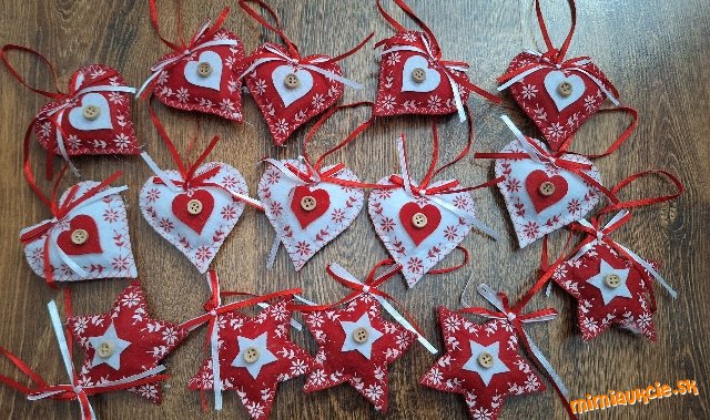 *** 15 ks filcove ozdoby na stromček*** vytrieďujem materiál na handmade tvorbu***