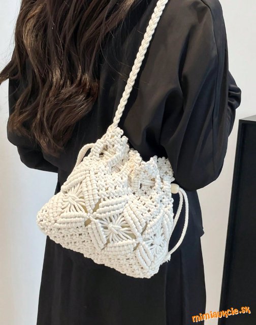 Dámska tkaná crossbody kabelka