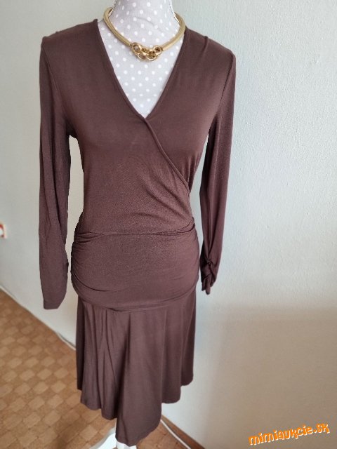 Hnede elast.šaty s.Oliver S