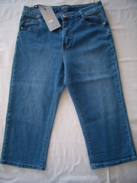 3/4ové rifľové nohavice PUSH-UP v.33 - XL