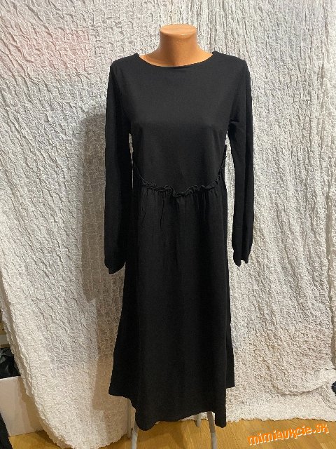 pohodlné čierne voľné šat Grey wolf