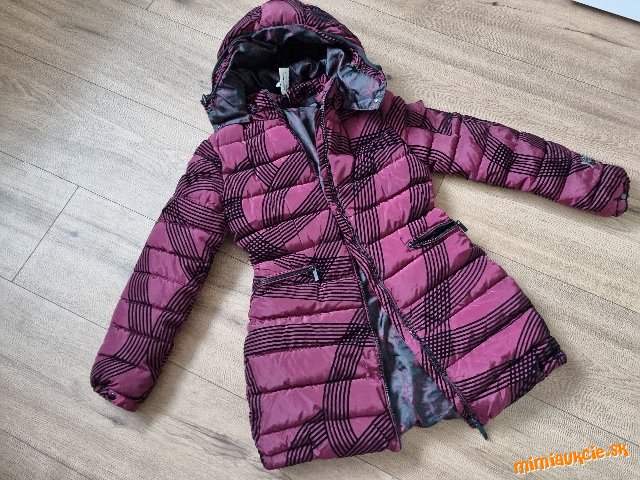 nová bordovo-čierna bunda Desigual veľ. 38 s visačkou