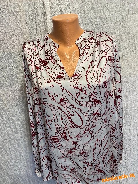 štýlová sivo burgundská blúzka Marks & spencer