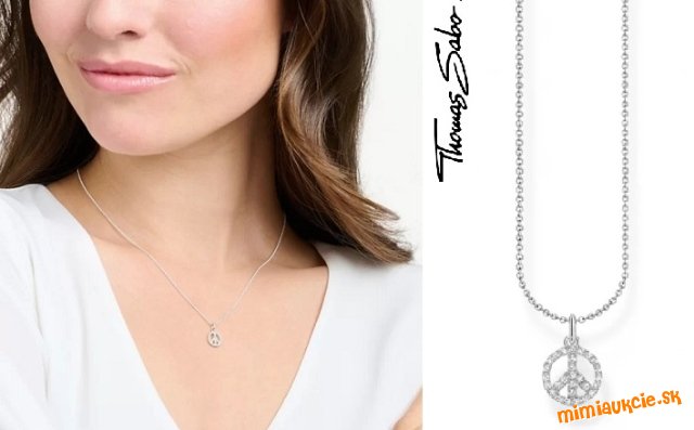 Nahrdelnik THOMAS SABO !!! Novy s vrecuskom Thomas Sabo !!! POVODNA CENA 98 EUR