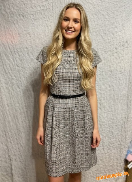 denné biznis pepitové šaty Orsay